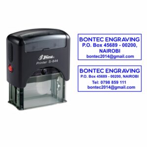 Self inking rectangle rubber stamp for company and office use in Kenya – Bontec Rubber Stamps